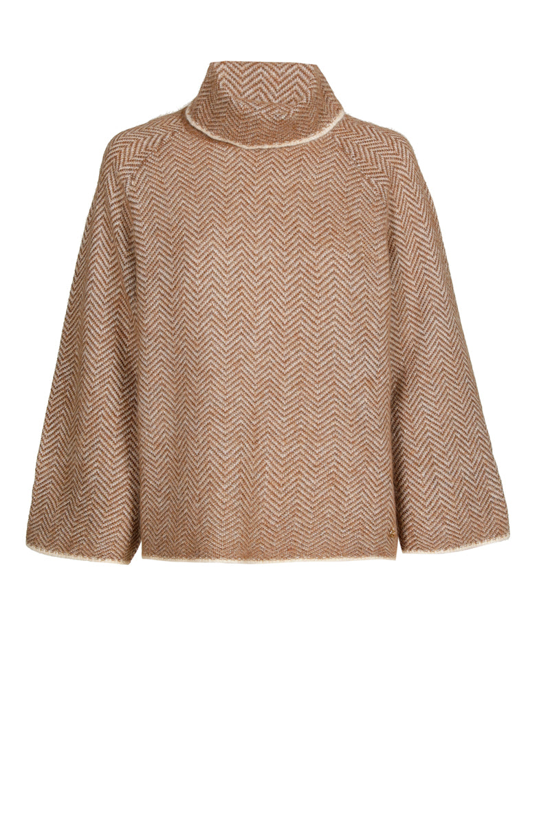 Pull en maille bicolore