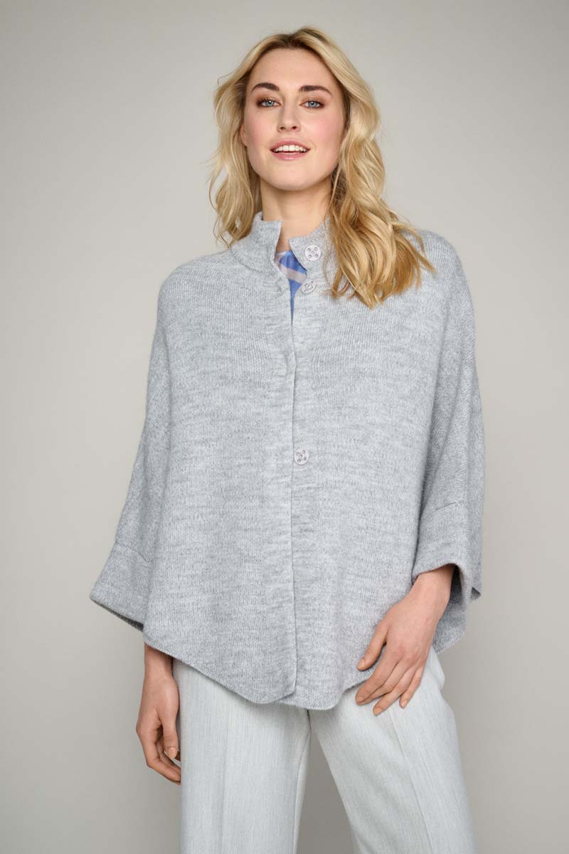 Grey cape with buttons