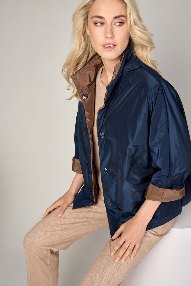 Veste réversible bleu foncé 