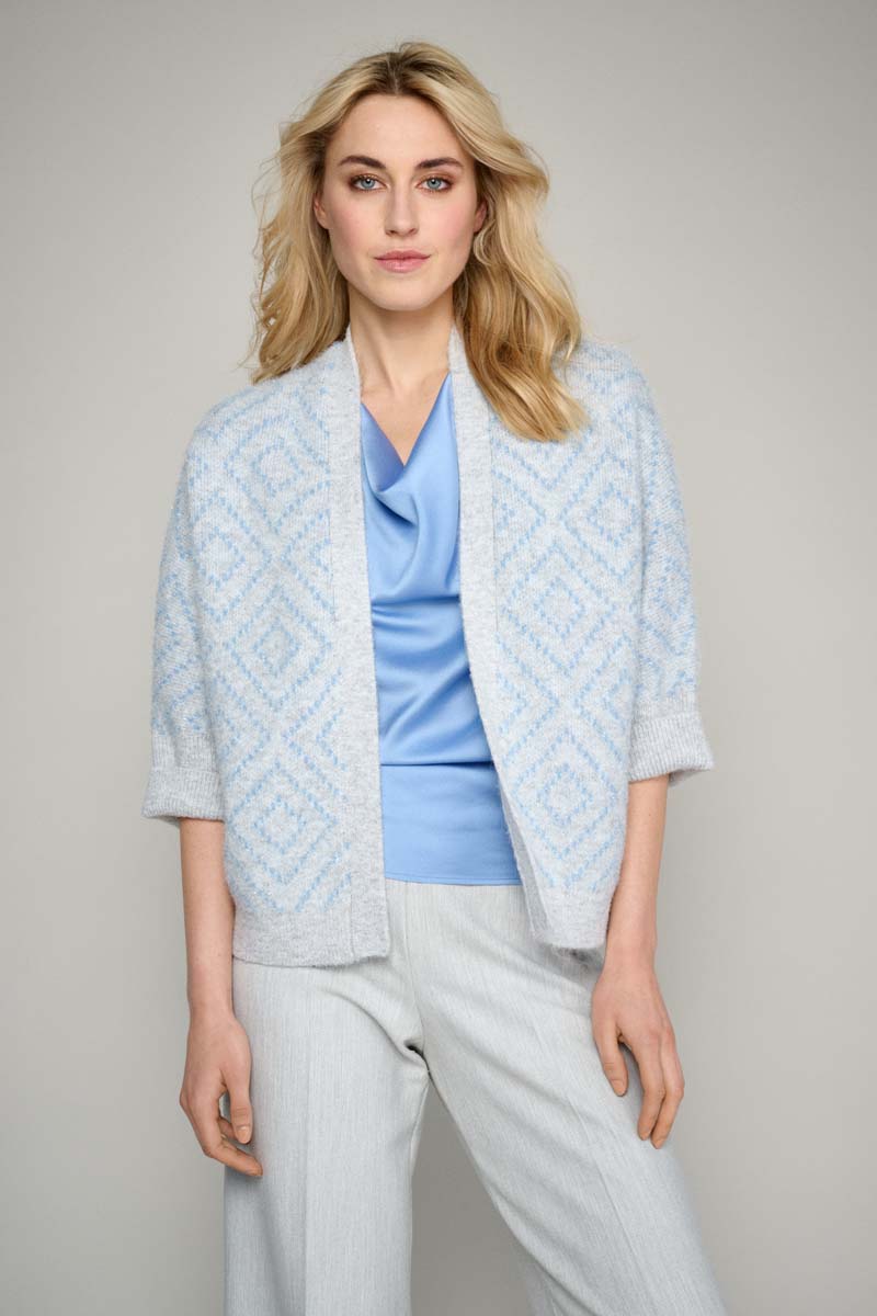 Cardigan bleu avec détails en forme d'étincelles