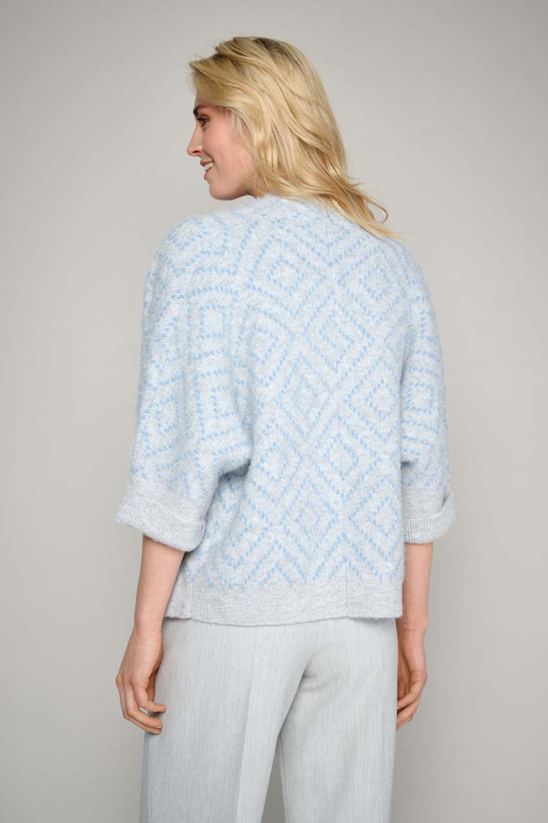 Cardigan bleu avec détails en forme d'étincelles