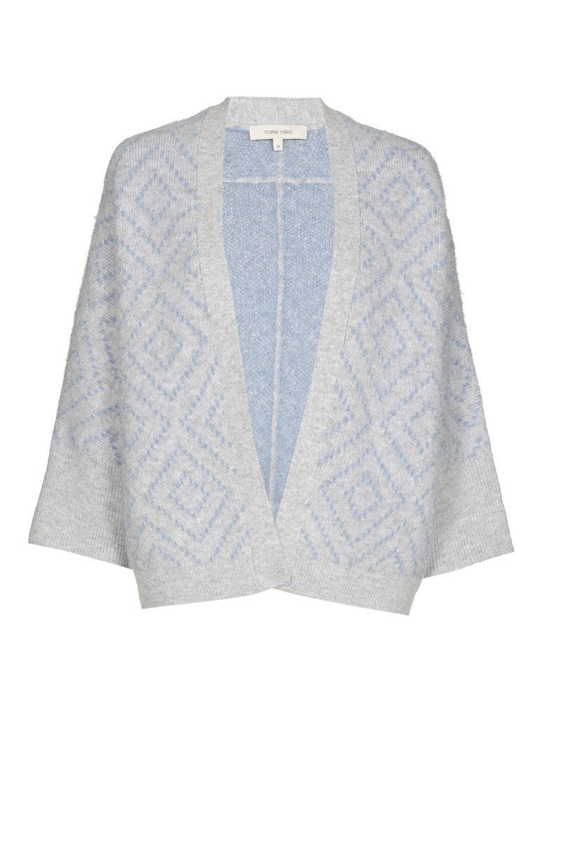 Blauwe cardigan met spark detail