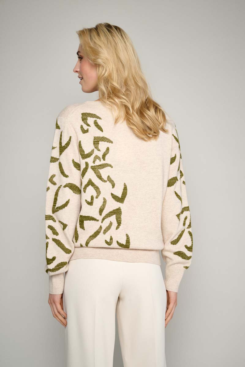 Cream pull with modern print