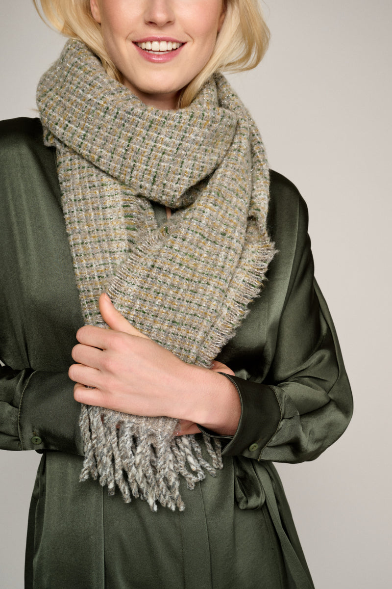 Olive green soft scarf