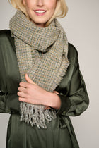 Olive green soft scarf