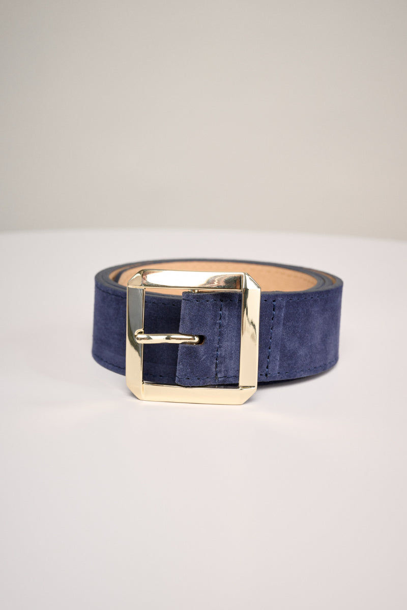 Dark blue wide belt