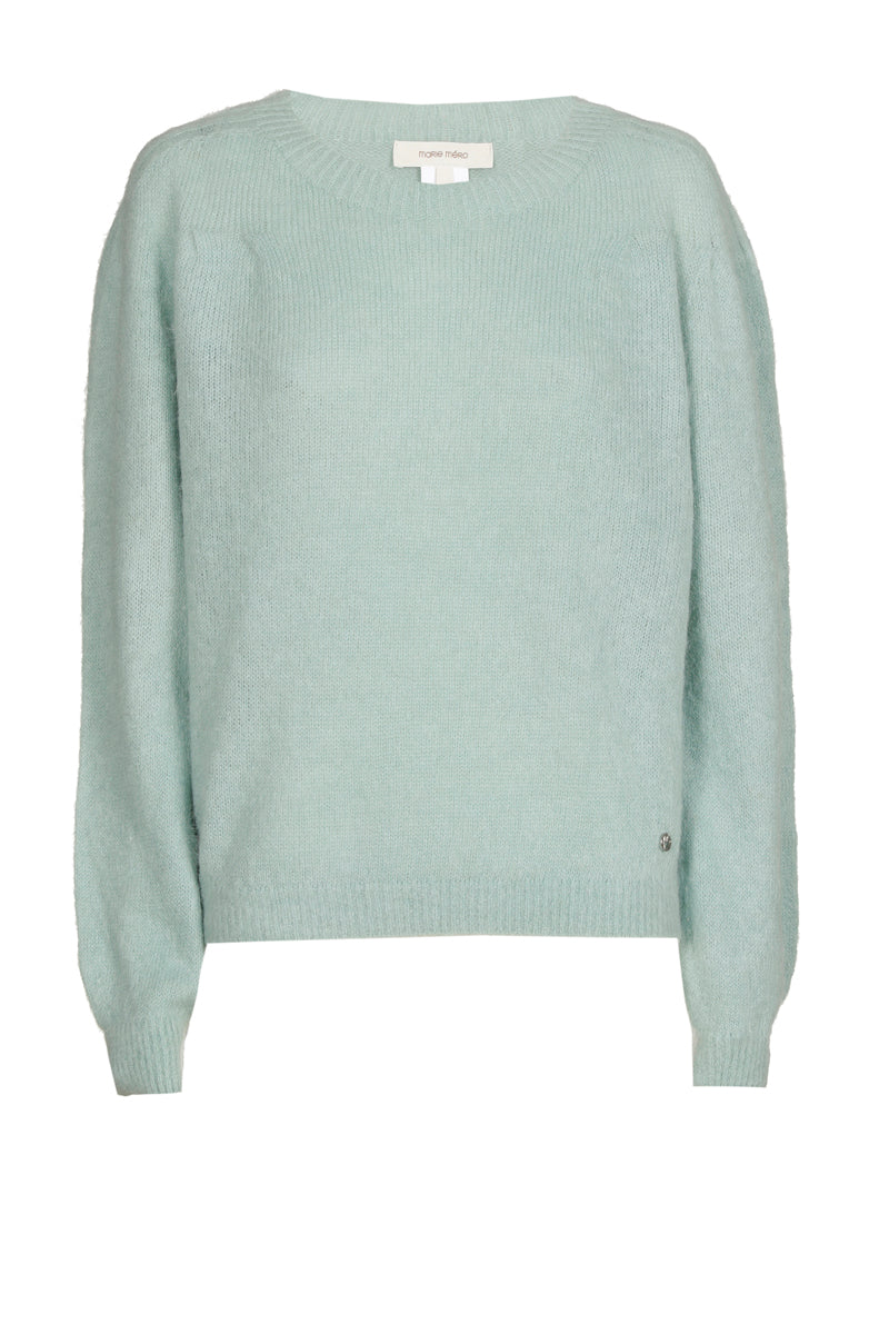 Mint green pull with round neck