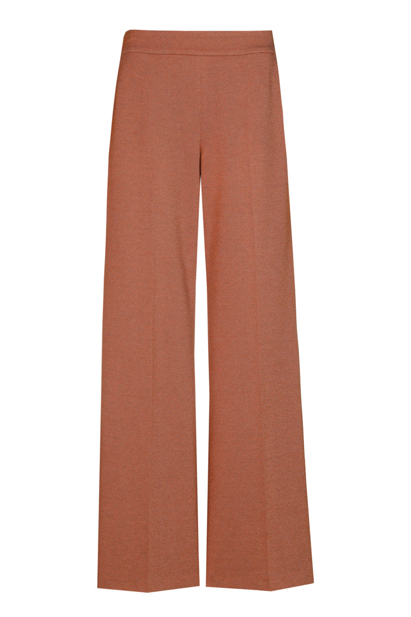 Wide trousers in camel