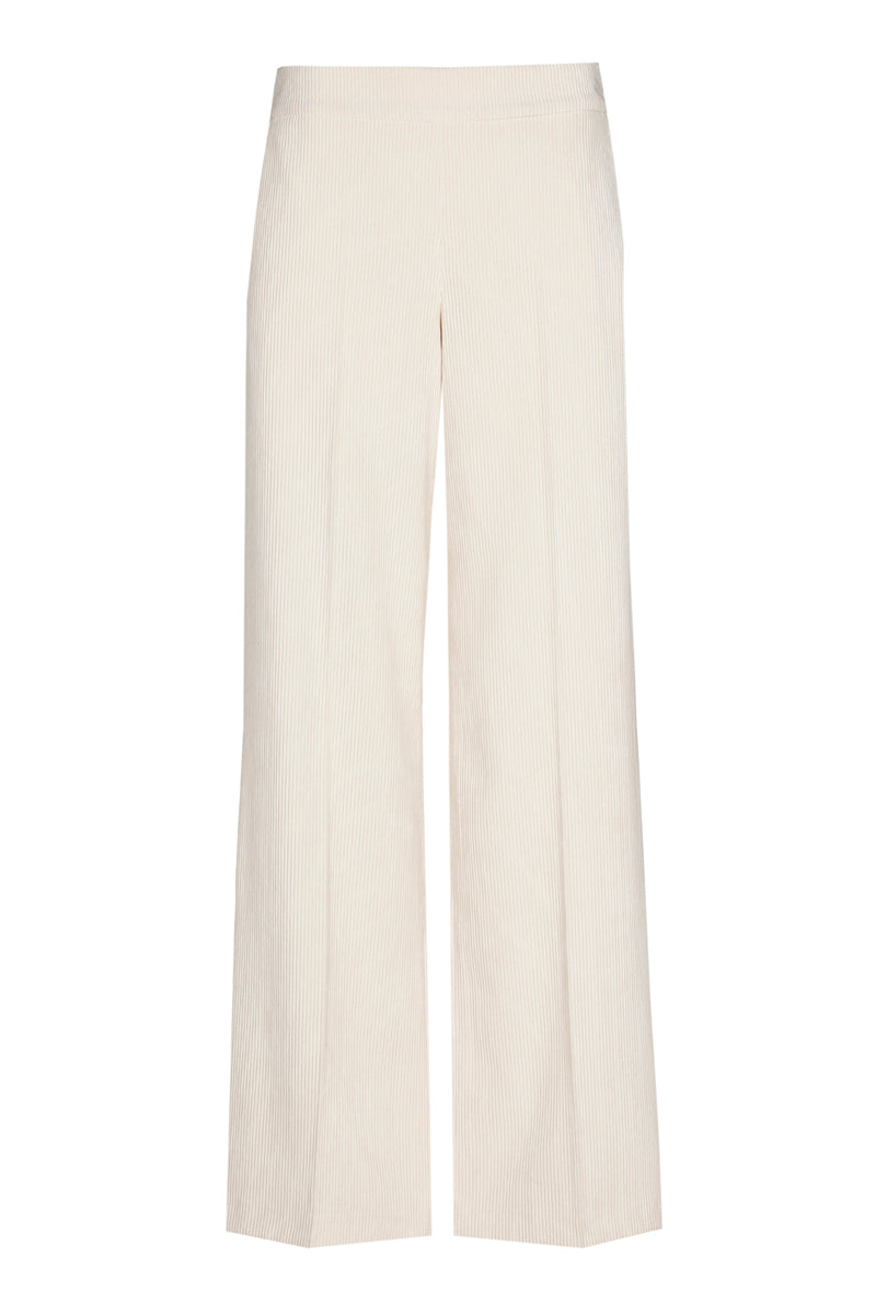 Wide cream velour trousers