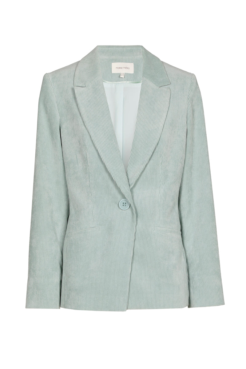 Blazer en velours vert menthe