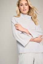 Light blue knitted jumper with turtleneck