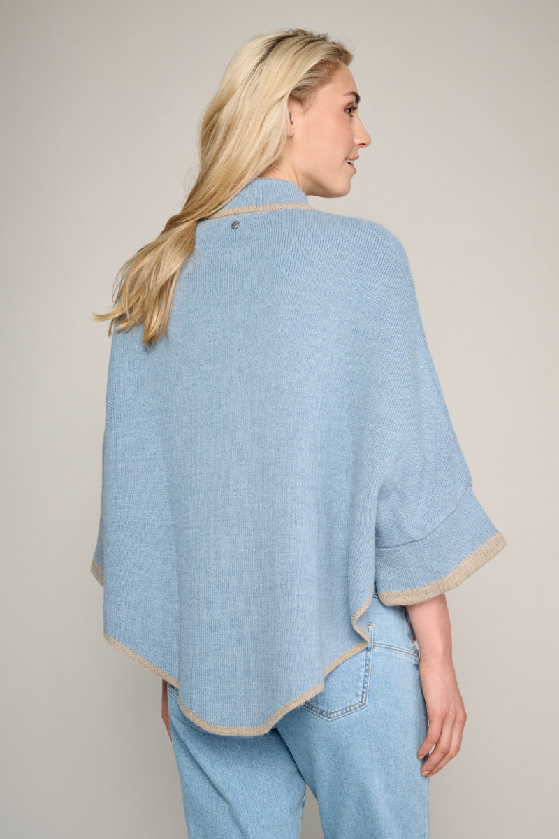 Cape tendance en jean et beige