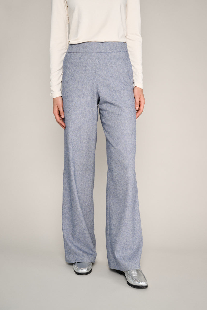 Pantalon large bleu clair