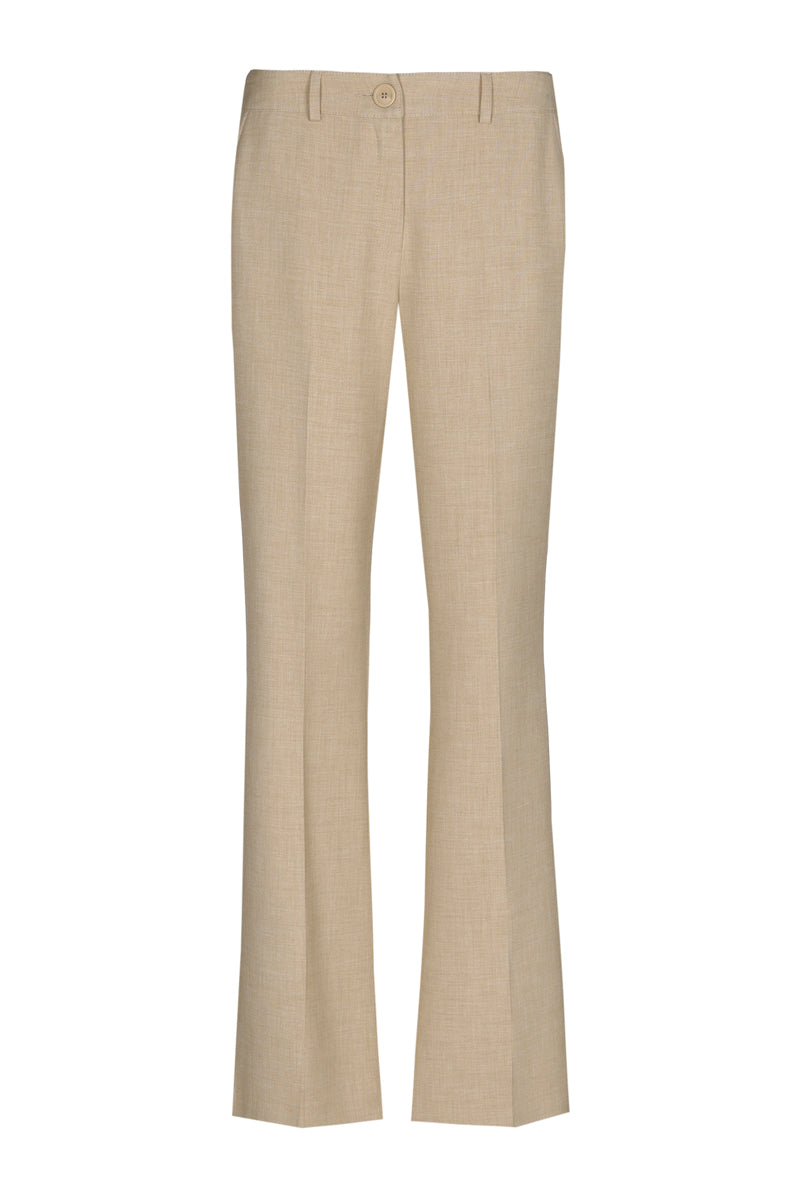 Camel broek met flared pijpen