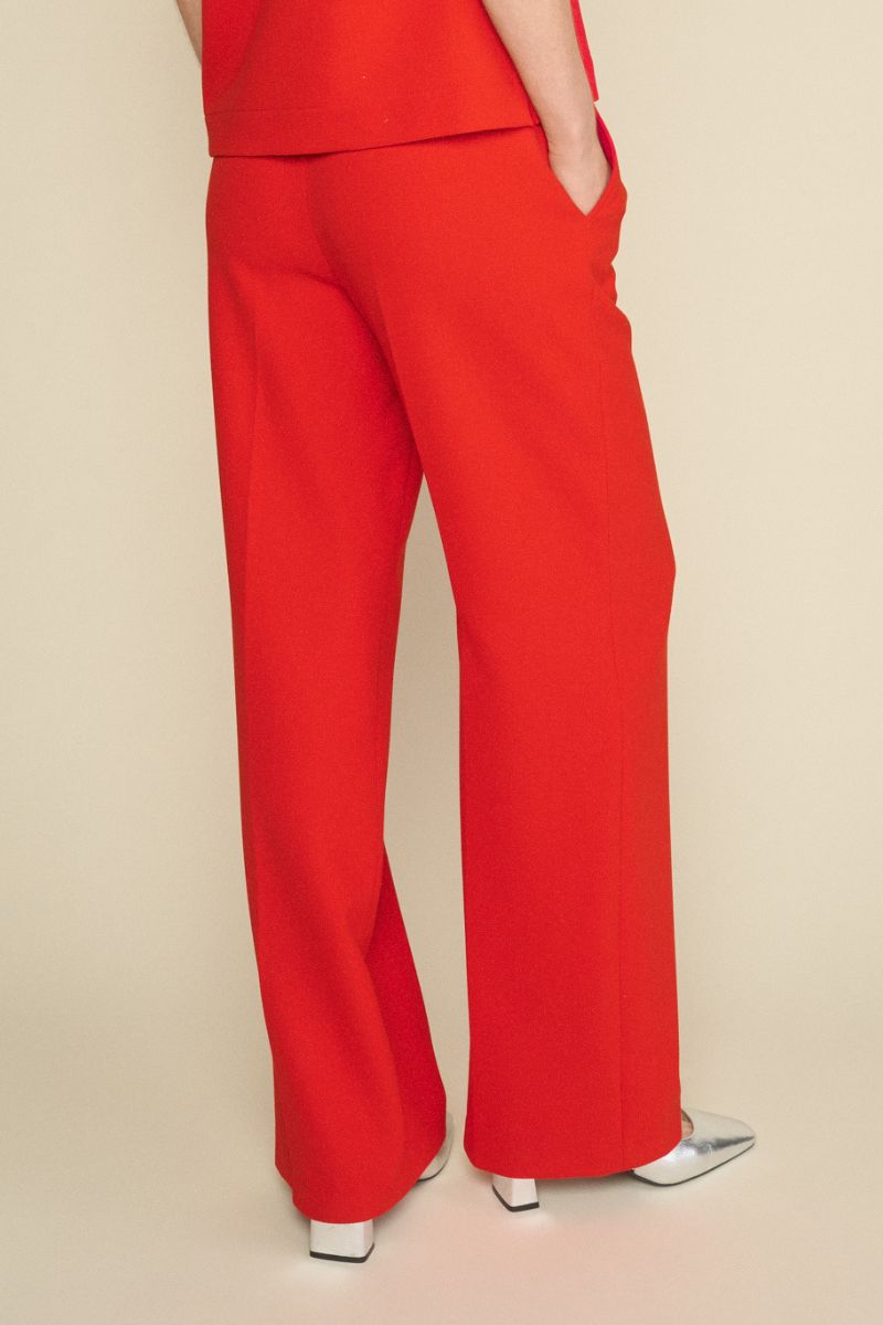 Pantalon droit rouge