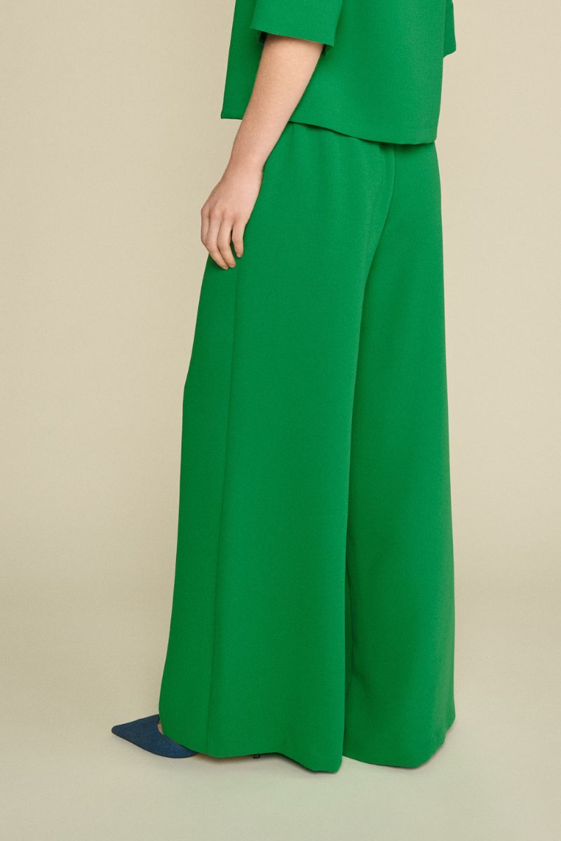 Pantalon large vert