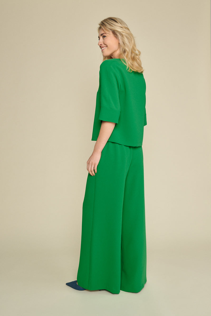 Green wide pants