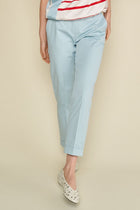 Light blue trousers in 7/8 length