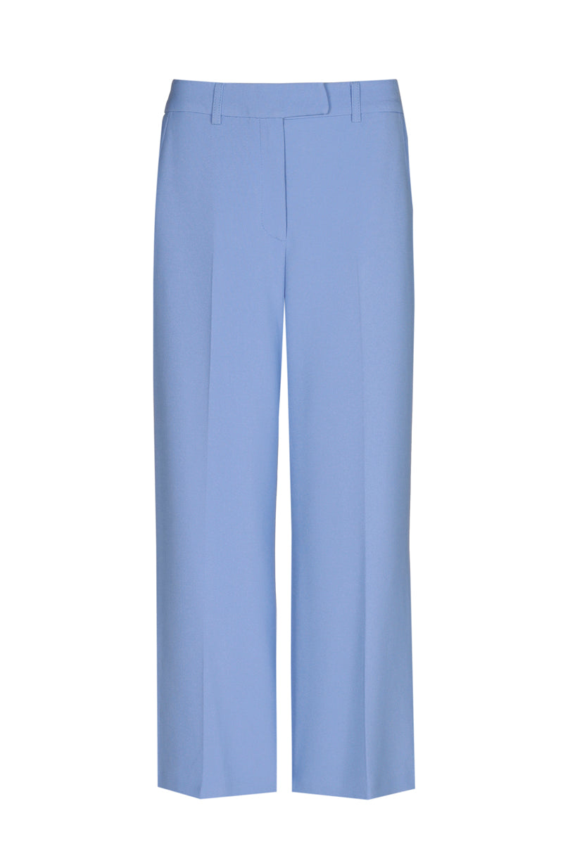 Pantalon large bleu lavande longueur mollet