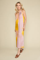 Long viscose dress with halter top