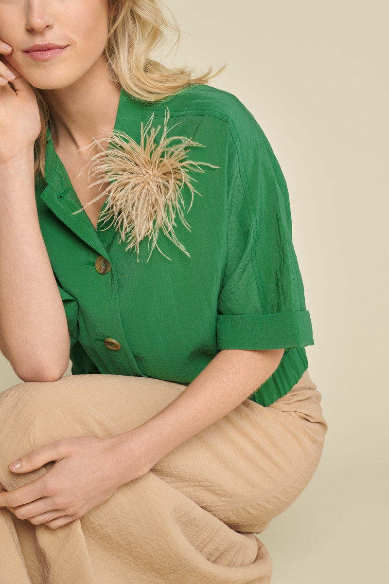 Blouse jacket in green