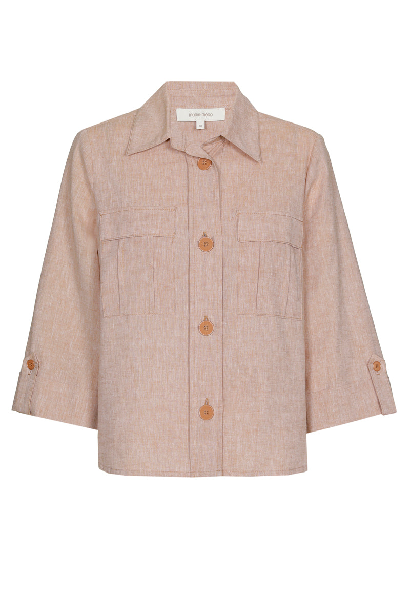 Beige blouse jacket in safari style