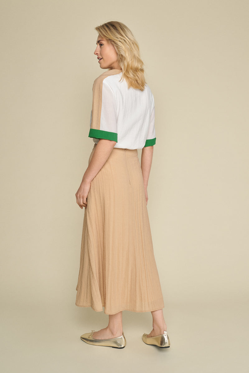 camel skirt in A-line