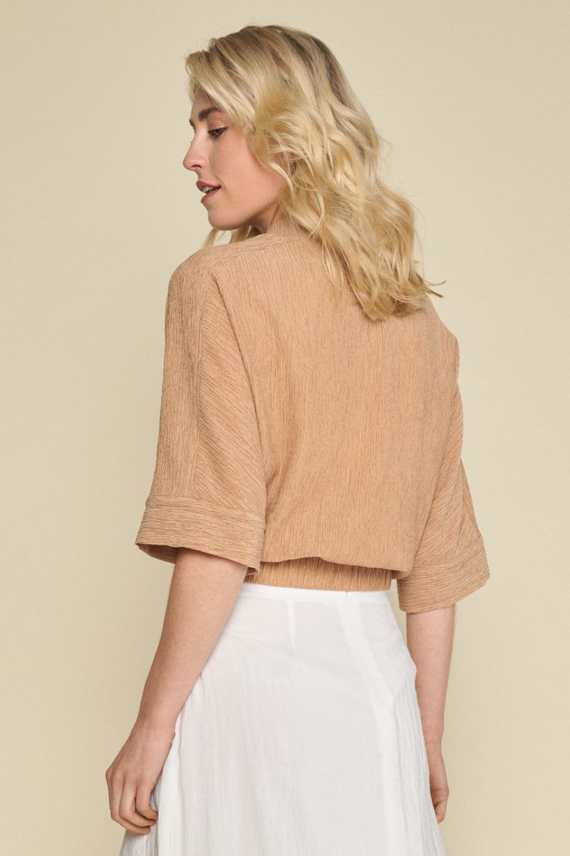 Blouse jacket in camel