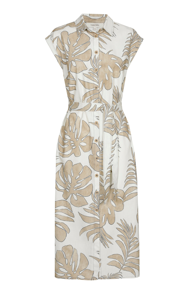 Dress in cotton and stretch with floral print