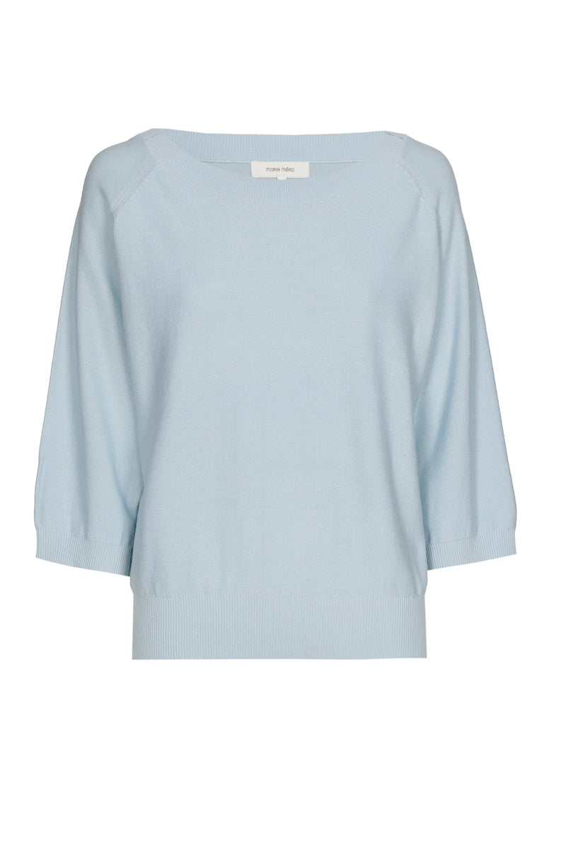 Light blue boat neck pullover