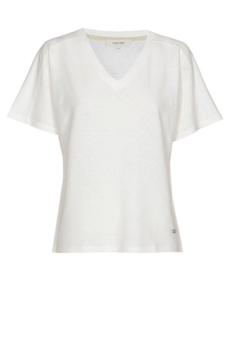 White v-neck t-shirt