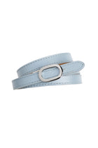 Lederen riem in licht blauw