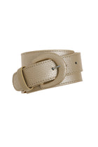 Large leather belt in camel