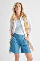 Bermuda bleu en coton 