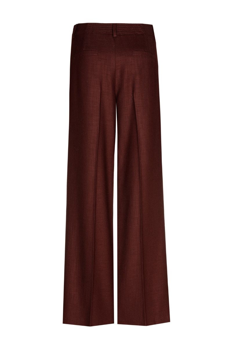 Bordeaux broek met rechte pijpen