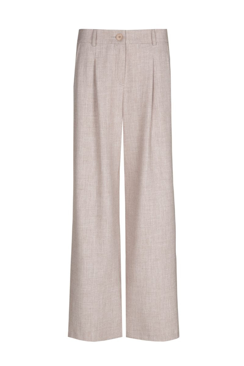 Pantalon ample à plis en rose doux