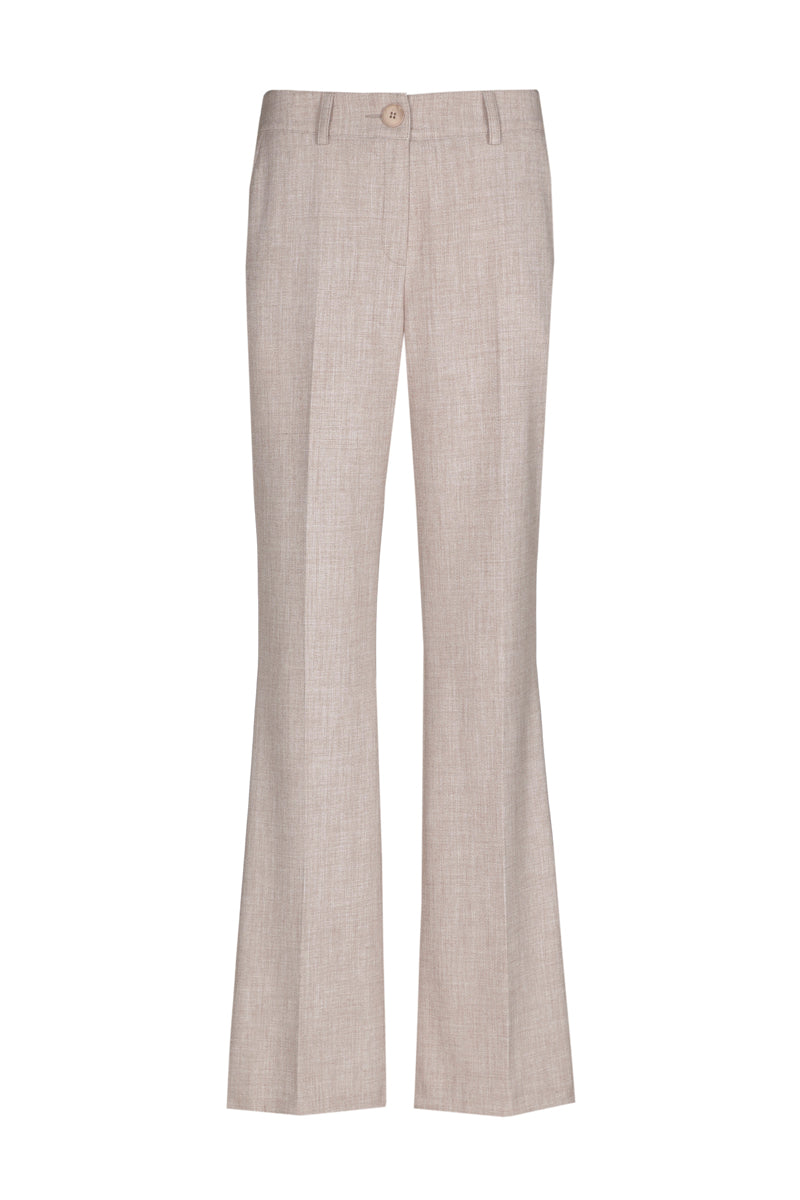Soft pink bootcut trousers