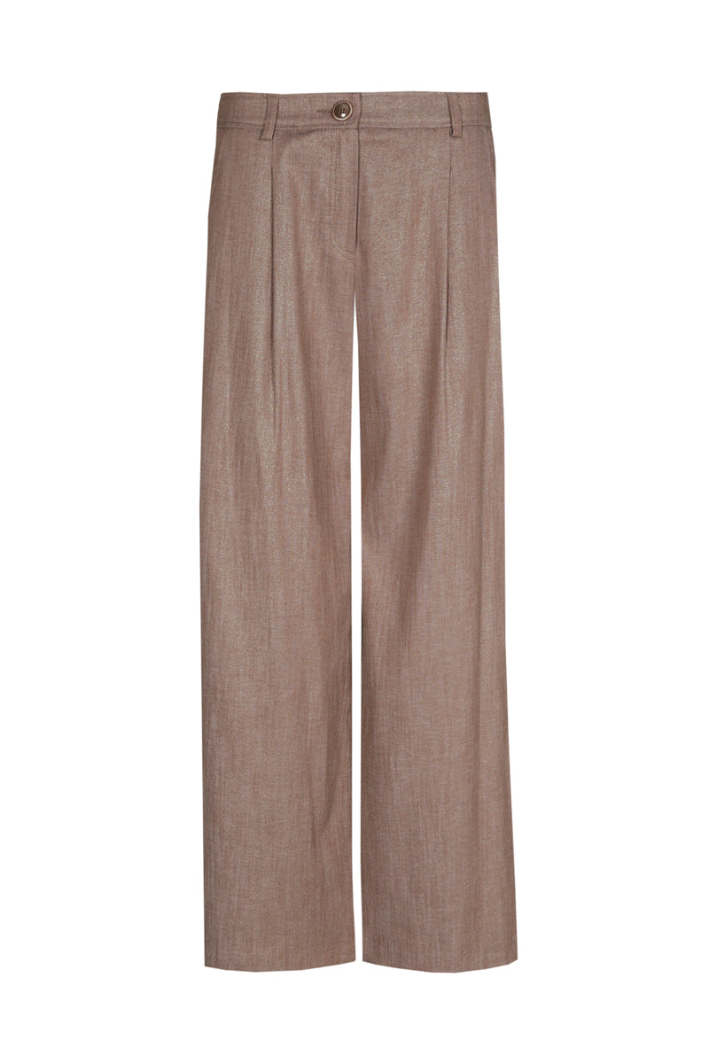Pantalon ample à plis dans une teinte brun doux