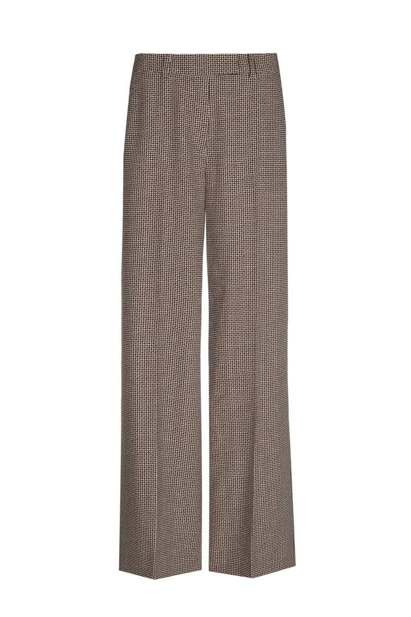 Pantalon à imprimé brun subtil