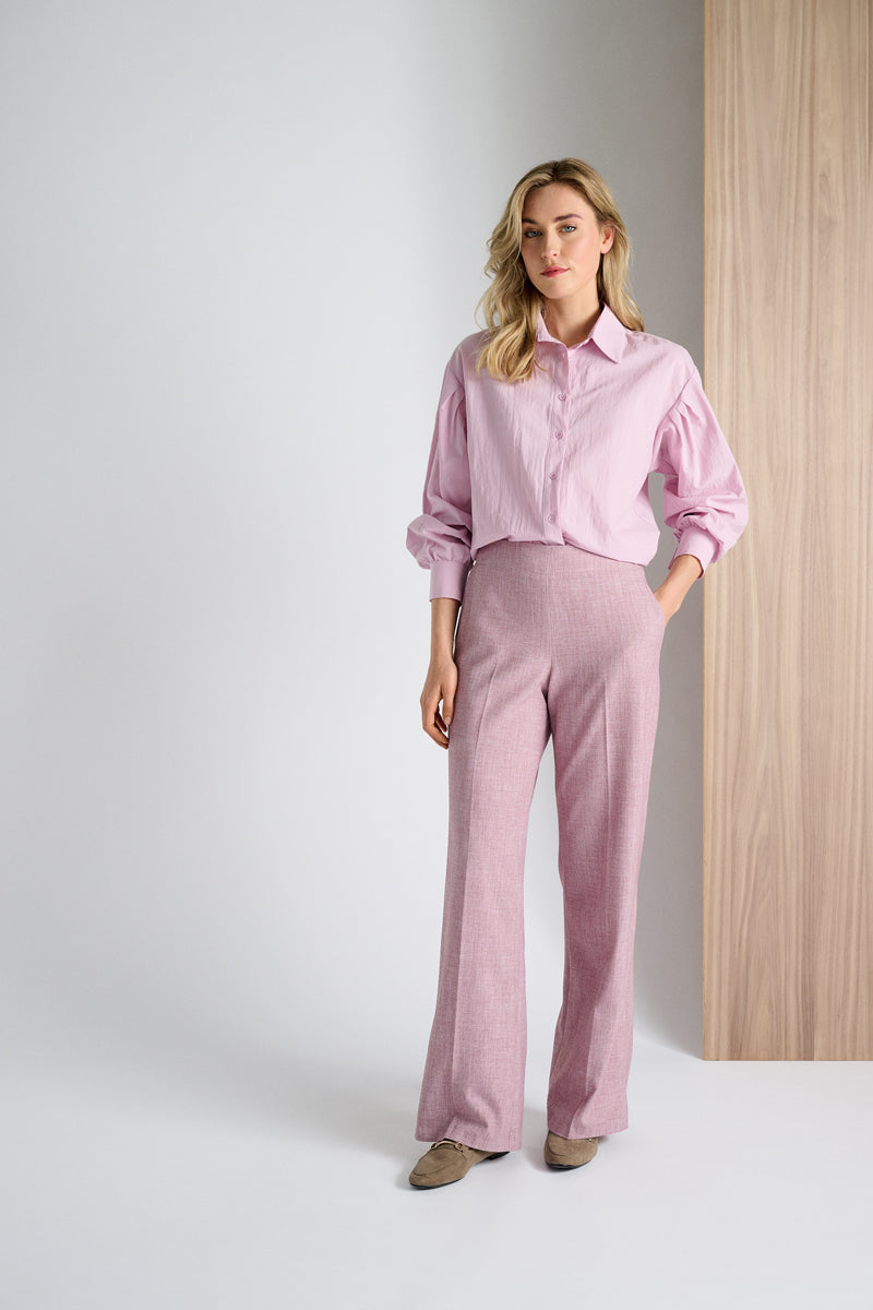 Pink blouse in loose fit