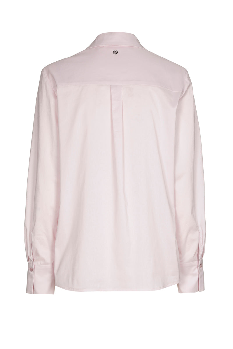 Pink blouse in stretch cotton