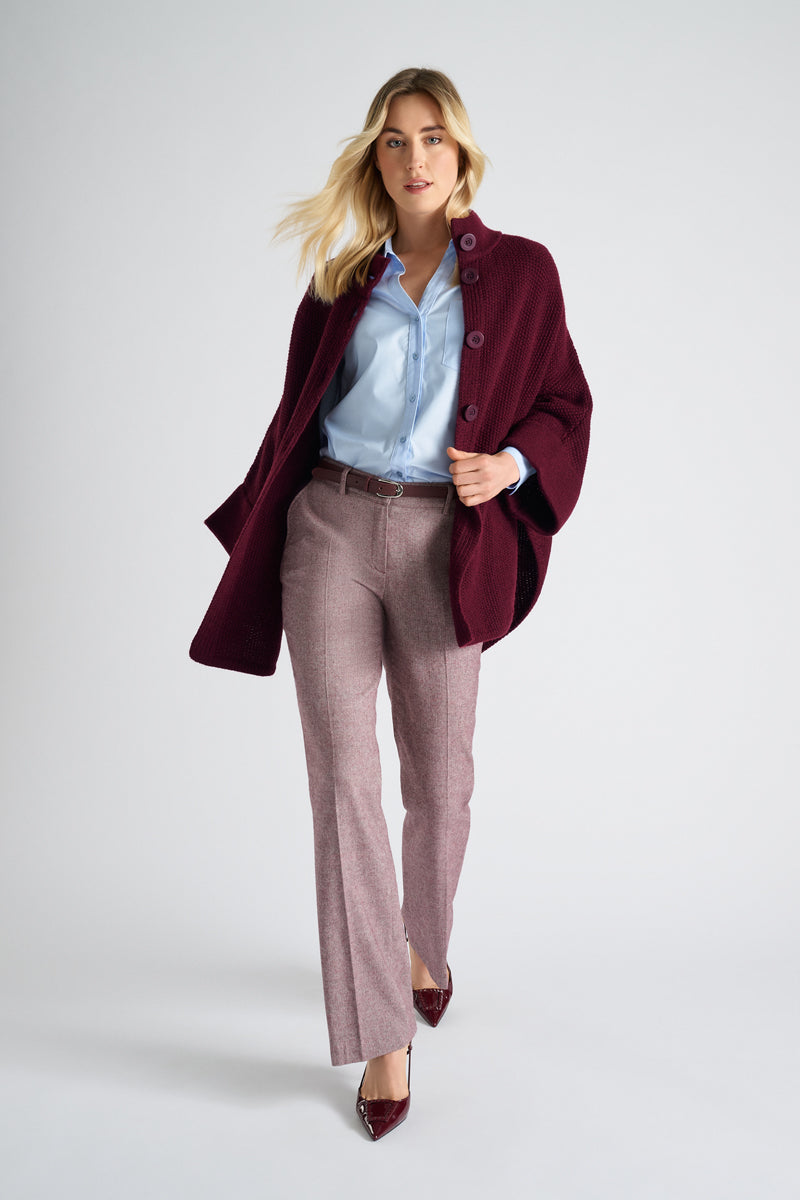 Pantalon bordeaux coupe bootcut