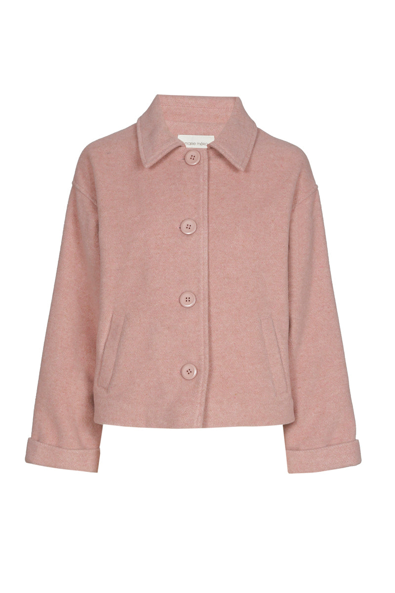 Short pink jacket in loose fit