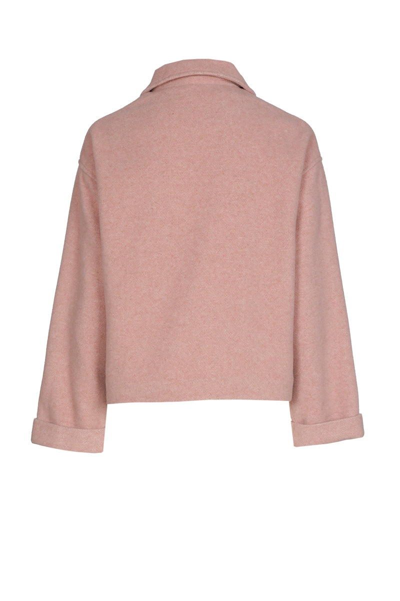 Short pink jacket in loose fit