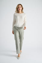 Pull écru à col rond en alpaga