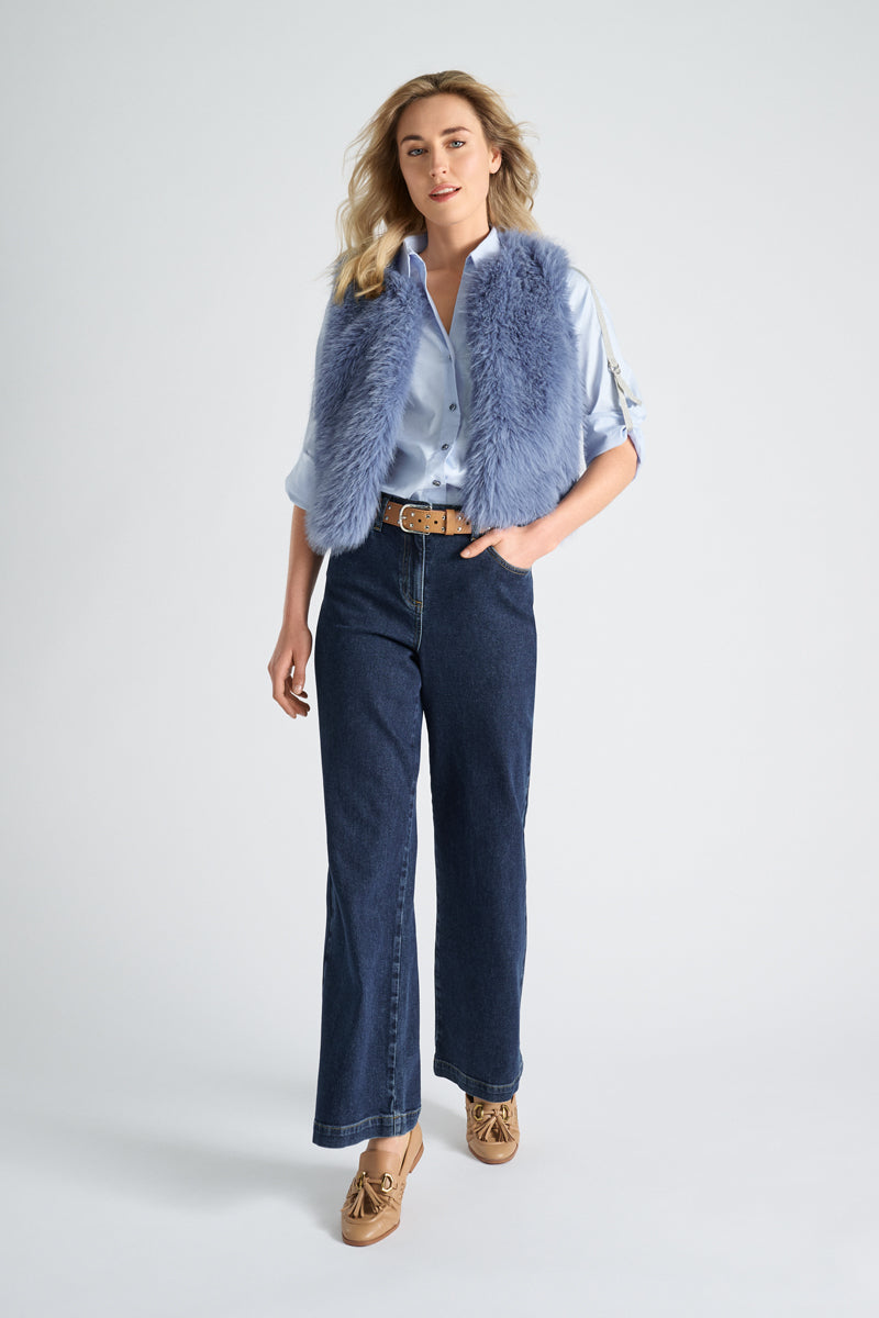 Jean large bleu foncé