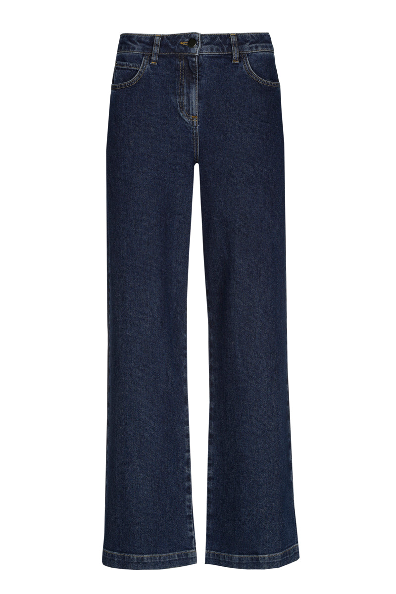 Jean large bleu foncé