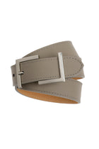 Taupe leather belt