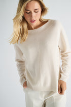 Pull in ecru avec col bateau