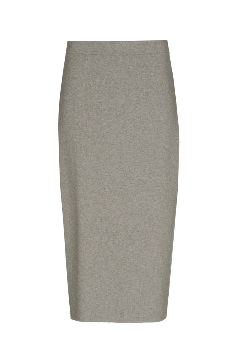 Jupe couleur olive en tissu jersey